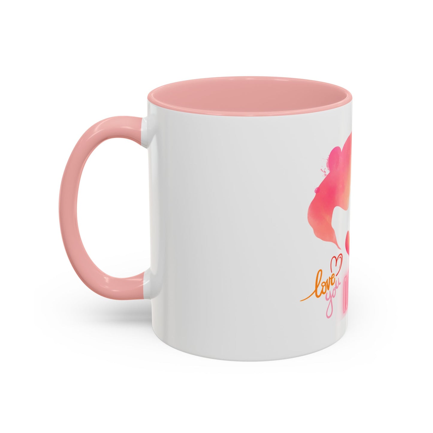 I Love you MOM Accent Coffee Mug - Perfect Gift for Mother's Day