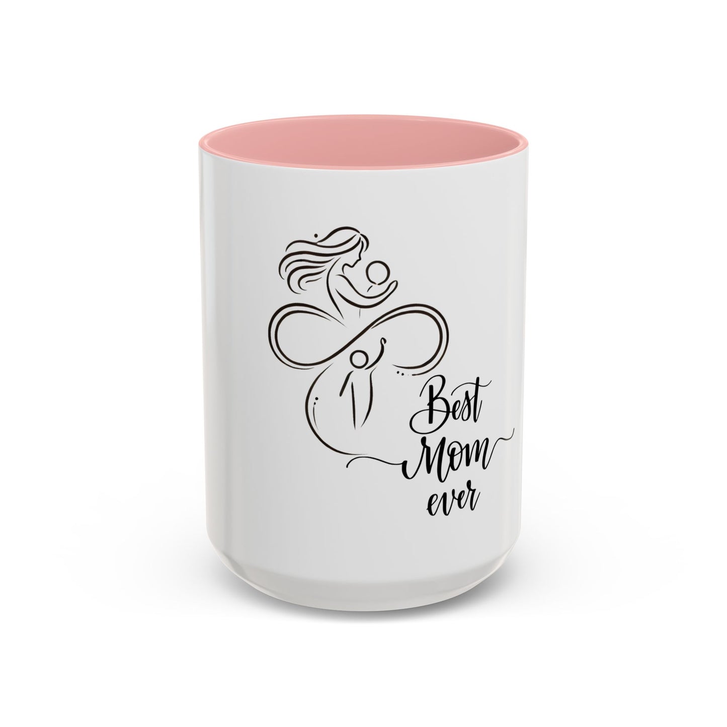 Best Mom Ever 2 Accent Coffee Mug - Perfect Gift for Mother's Day