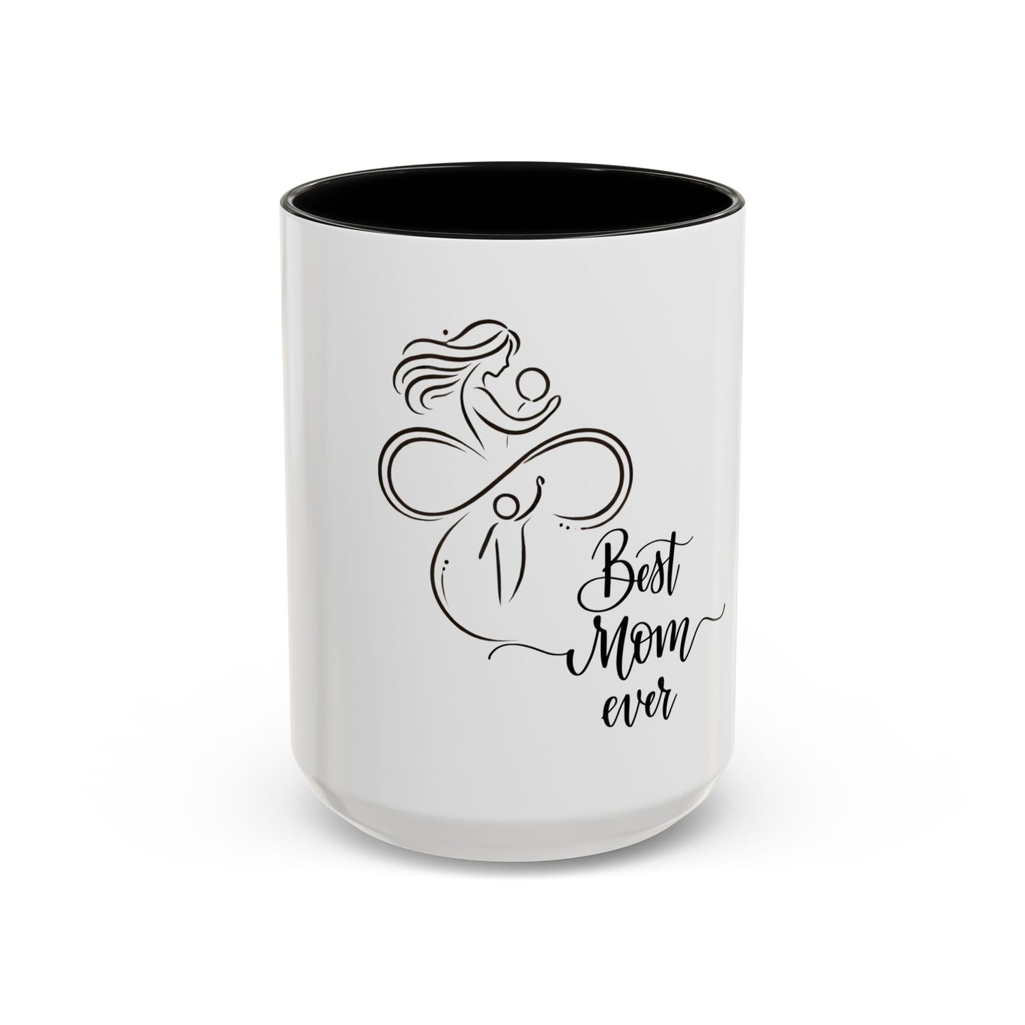 Best Mom Ever 2 Accent Coffee Mug - Perfect Gift for Mother's Day