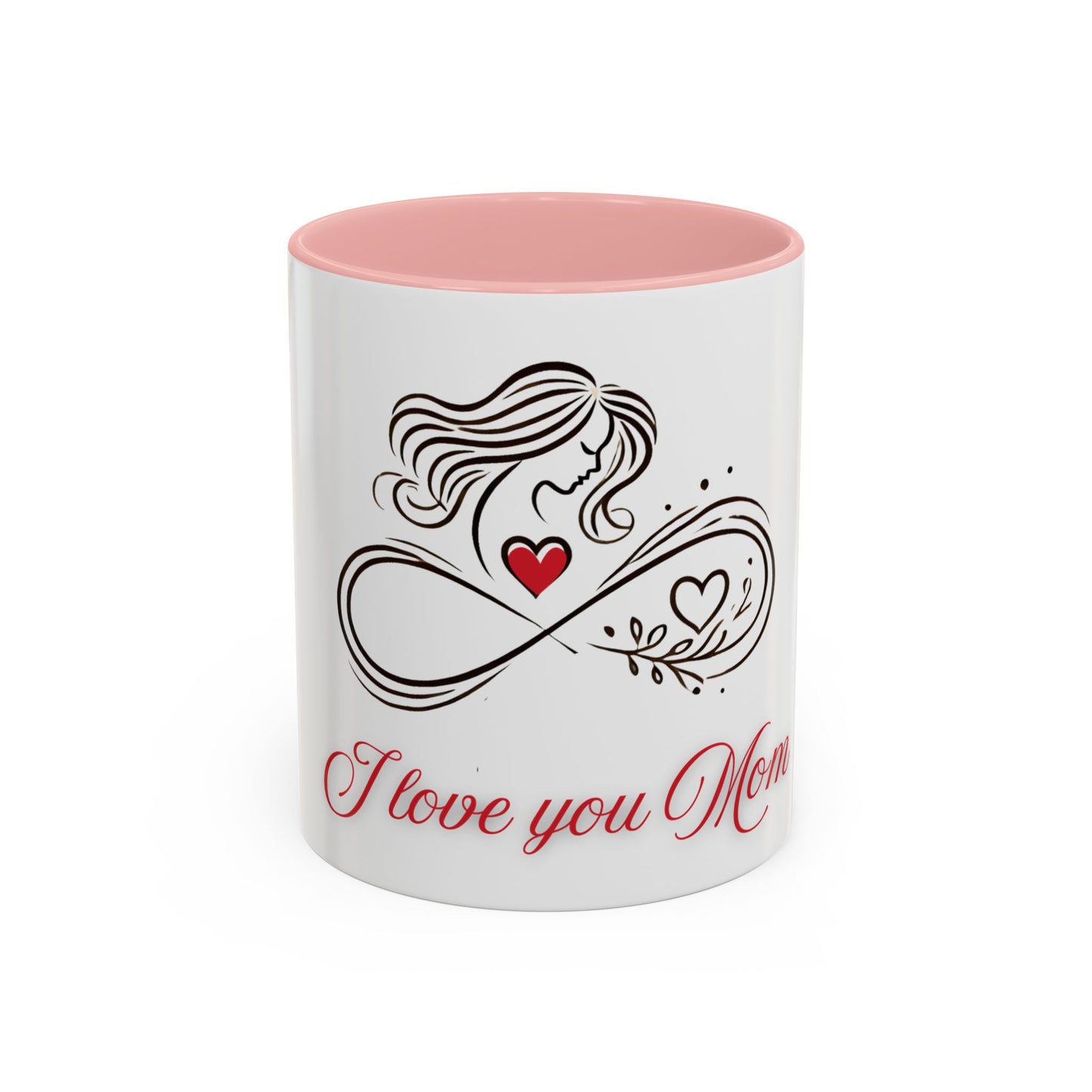 I Love You Mom Accent Coffee Mug - Perfect Gift for Mother's Day