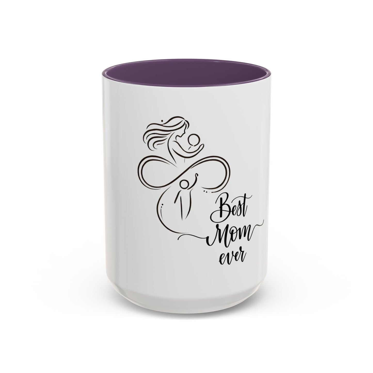 Best Mom Ever 2 Accent Coffee Mug - Perfect Gift for Mother's Day