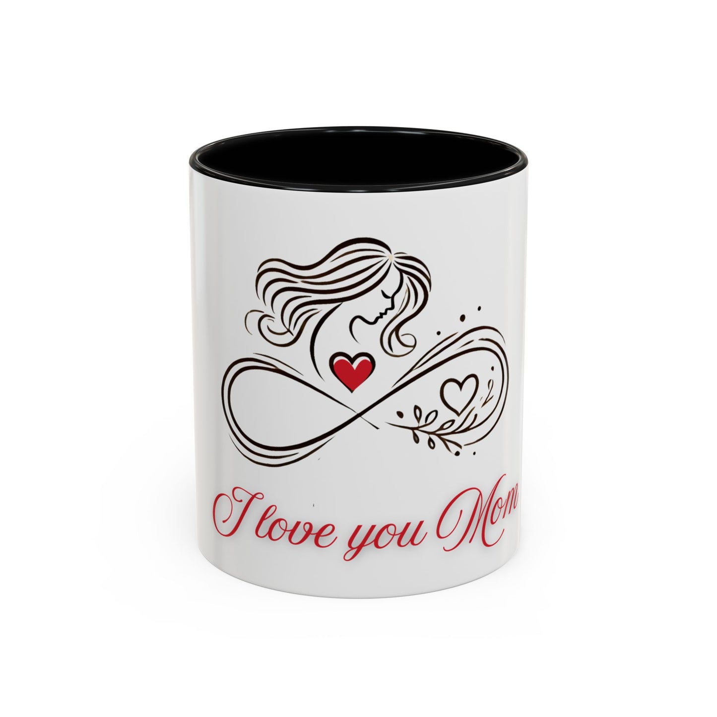 I Love You Mom Accent Coffee Mug - Perfect Gift for Mother's Day