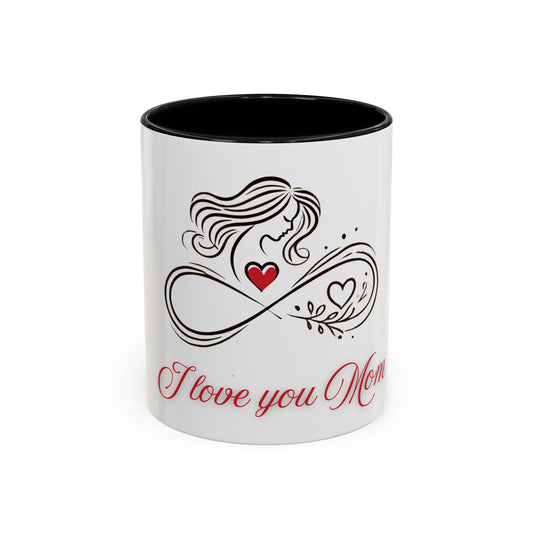 I Love You Mom Accent Coffee Mug - Perfect Gift for Mother's Day