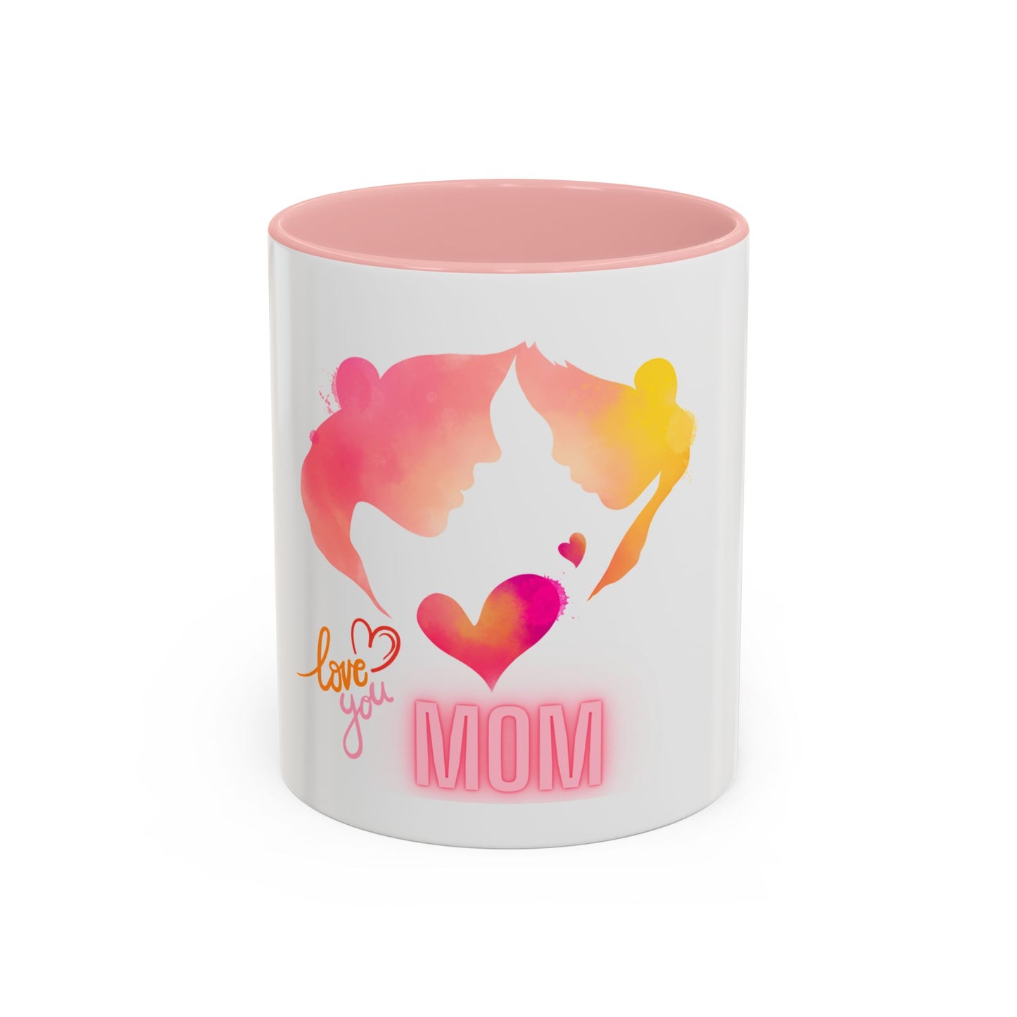 I Love you MOM Accent Coffee Mug - Perfect Gift for Mother's Day