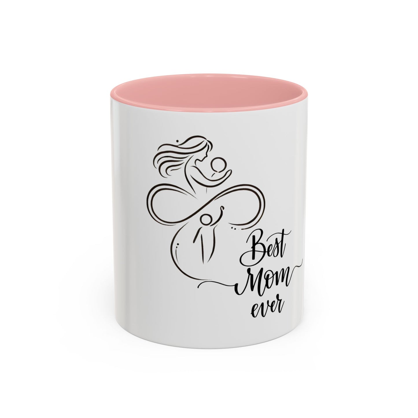 Best Mom Ever 2 Accent Coffee Mug - Perfect Gift for Mother's Day