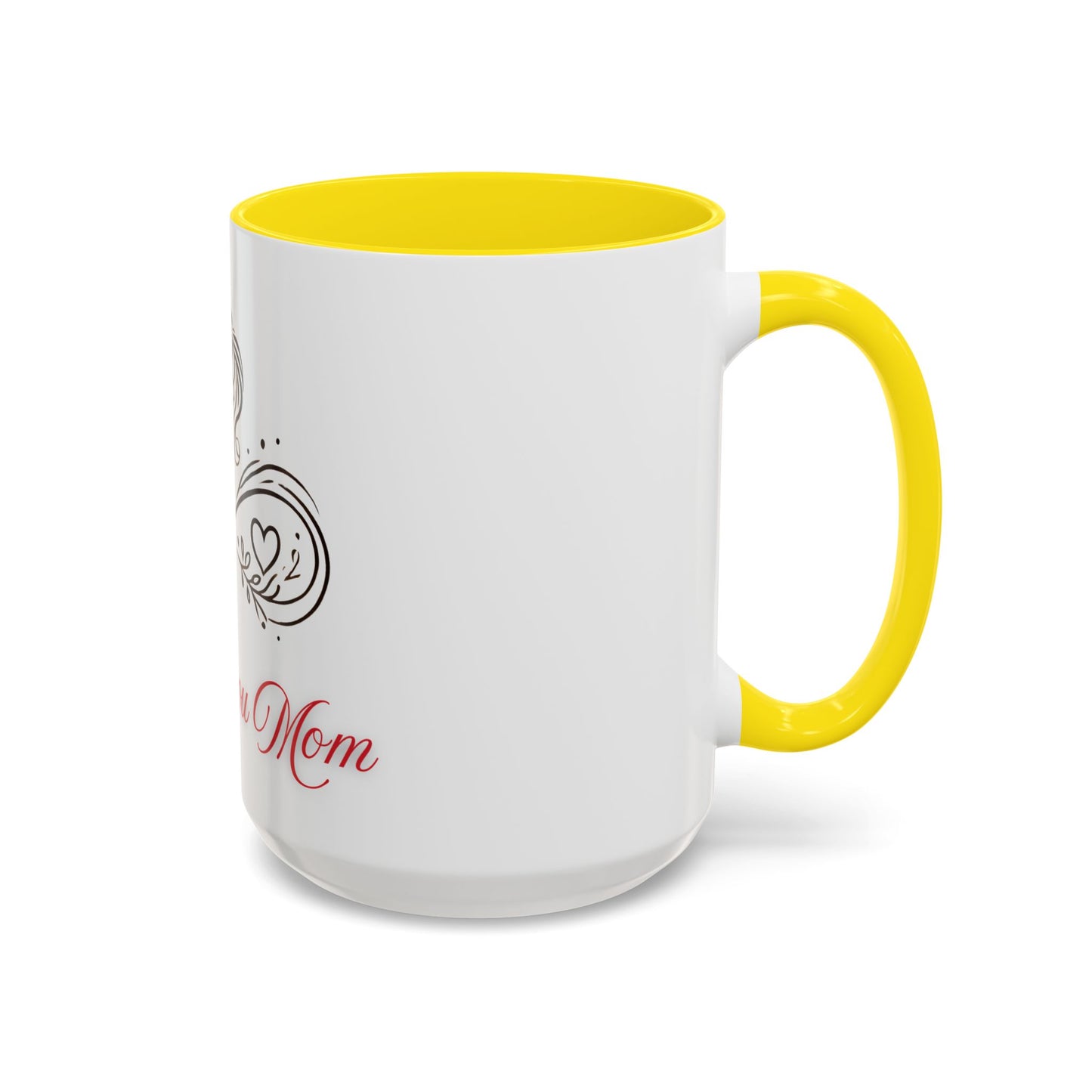 I Love You Mom Accent Coffee Mug - Perfect Gift for Mother's Day
