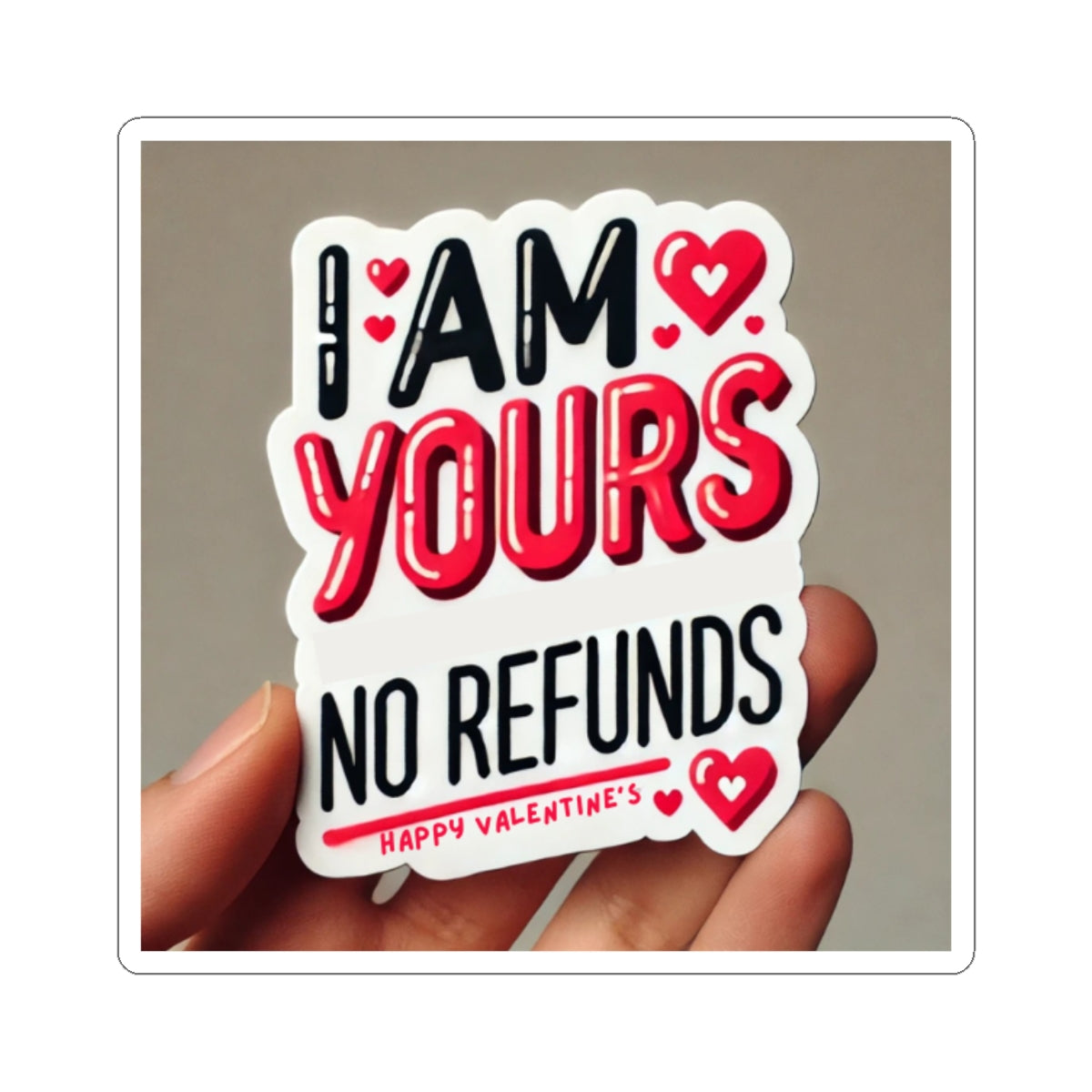 I am yours no refunds - Kiss-Cut Stickers