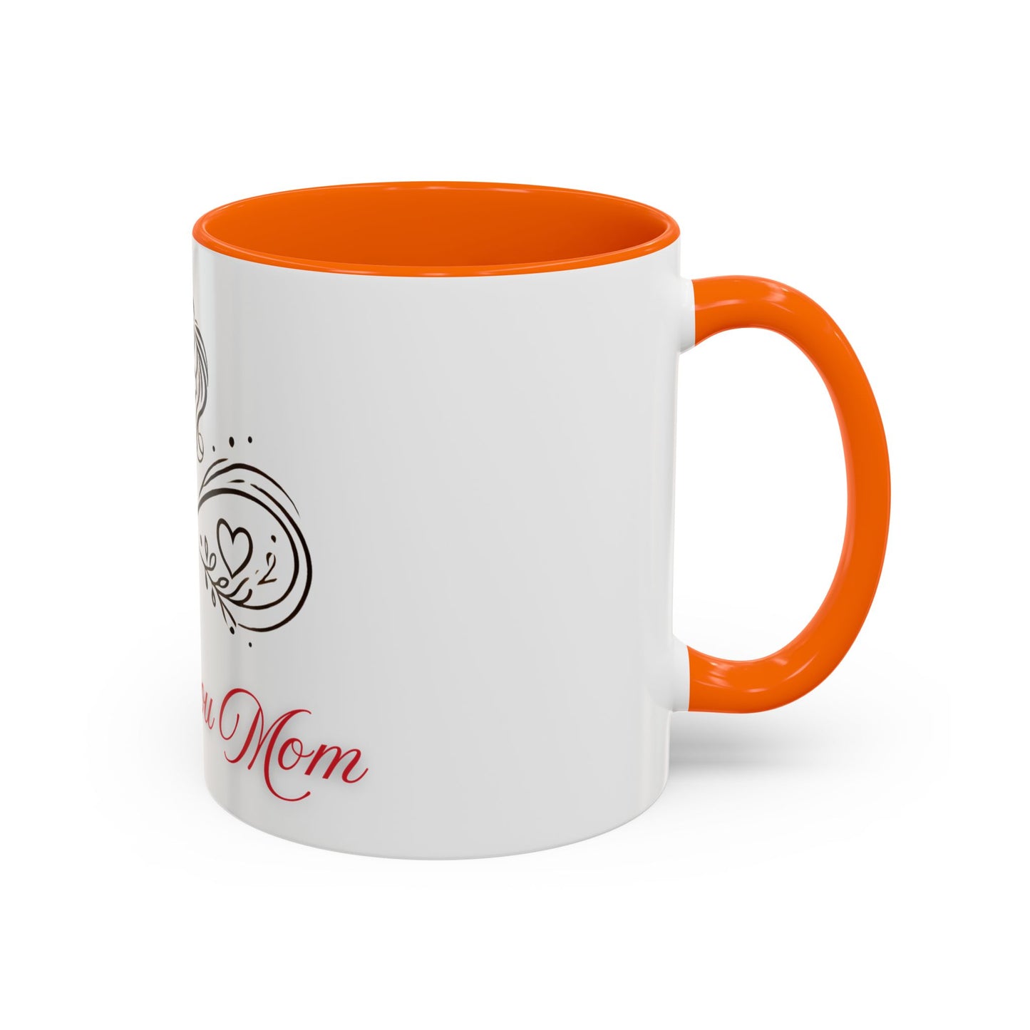 I Love You Mom Accent Coffee Mug - Perfect Gift for Mother's Day