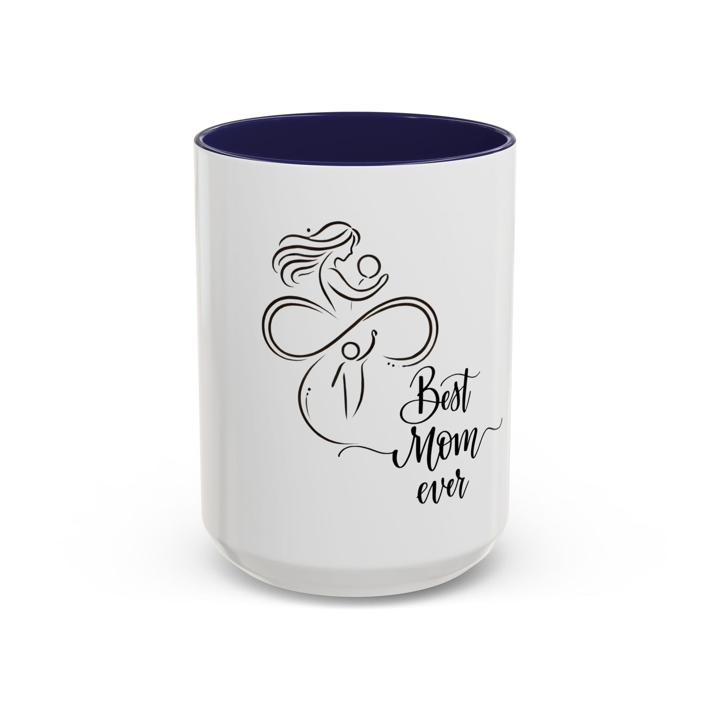 Best Mom Ever 2 Accent Coffee Mug - Perfect Gift for Mother's Day