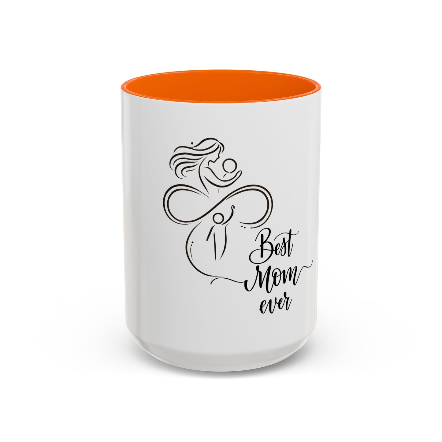 Best Mom Ever 2 Accent Coffee Mug - Perfect Gift for Mother's Day