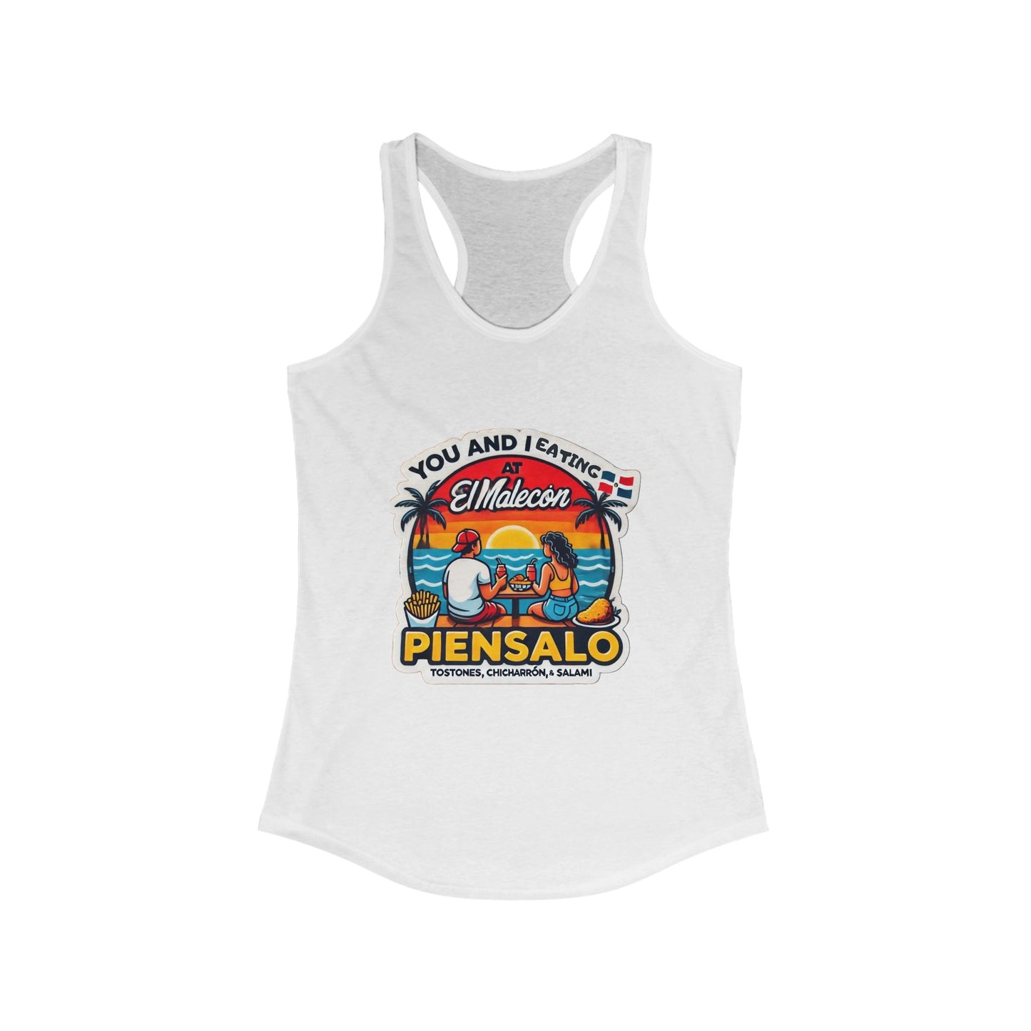 You and I Eating at the Malecón - Women's Ideal Racerback Tank