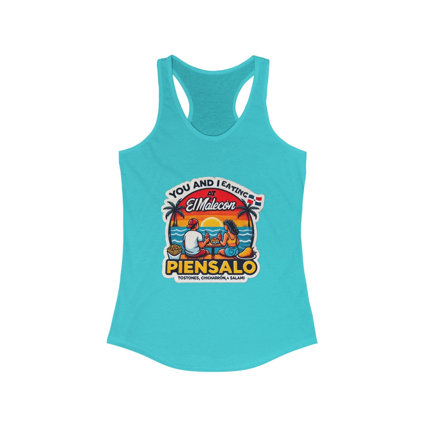 You and I Eating at the Malecón - Women's Ideal Racerback Tank