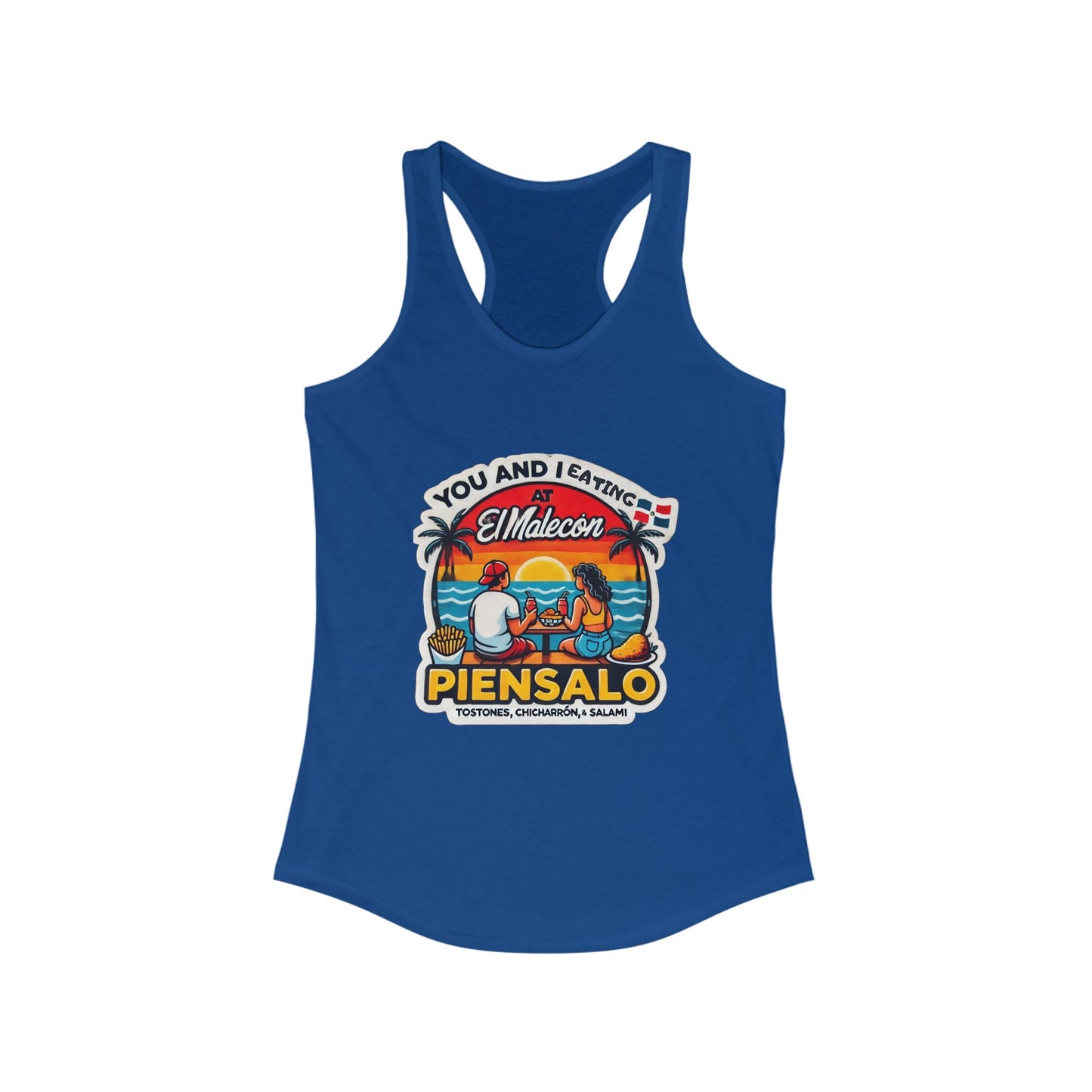 You and I Eating at the Malecón - Women's Ideal Racerback Tank