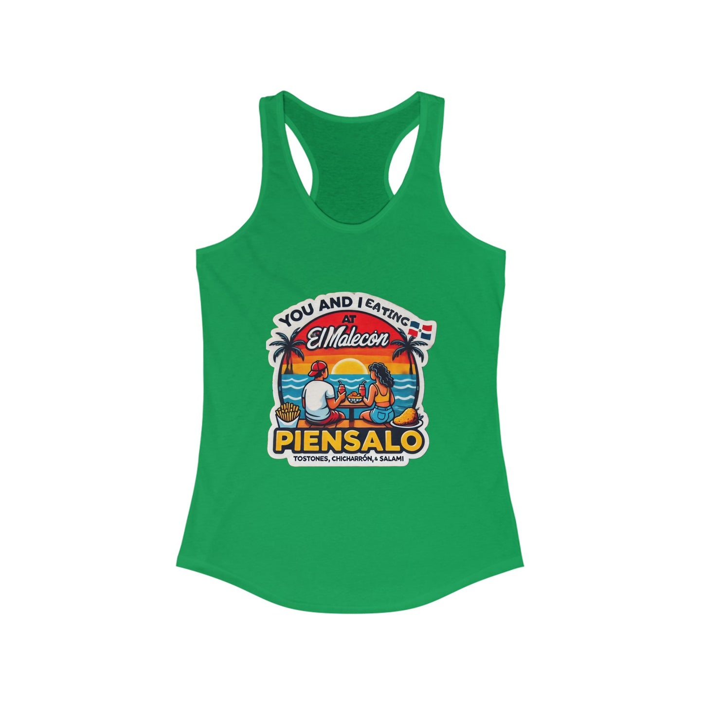 You and I Eating at the Malecón - Women's Ideal Racerback Tank