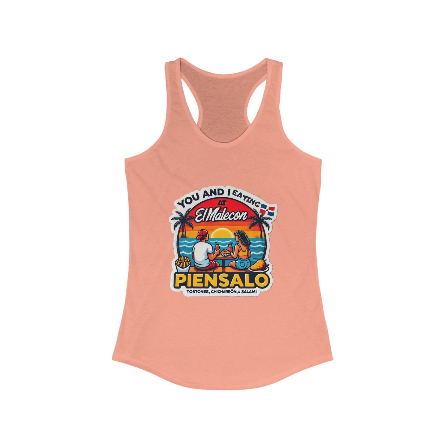 You and I Eating at the Malecón - Women's Ideal Racerback Tank