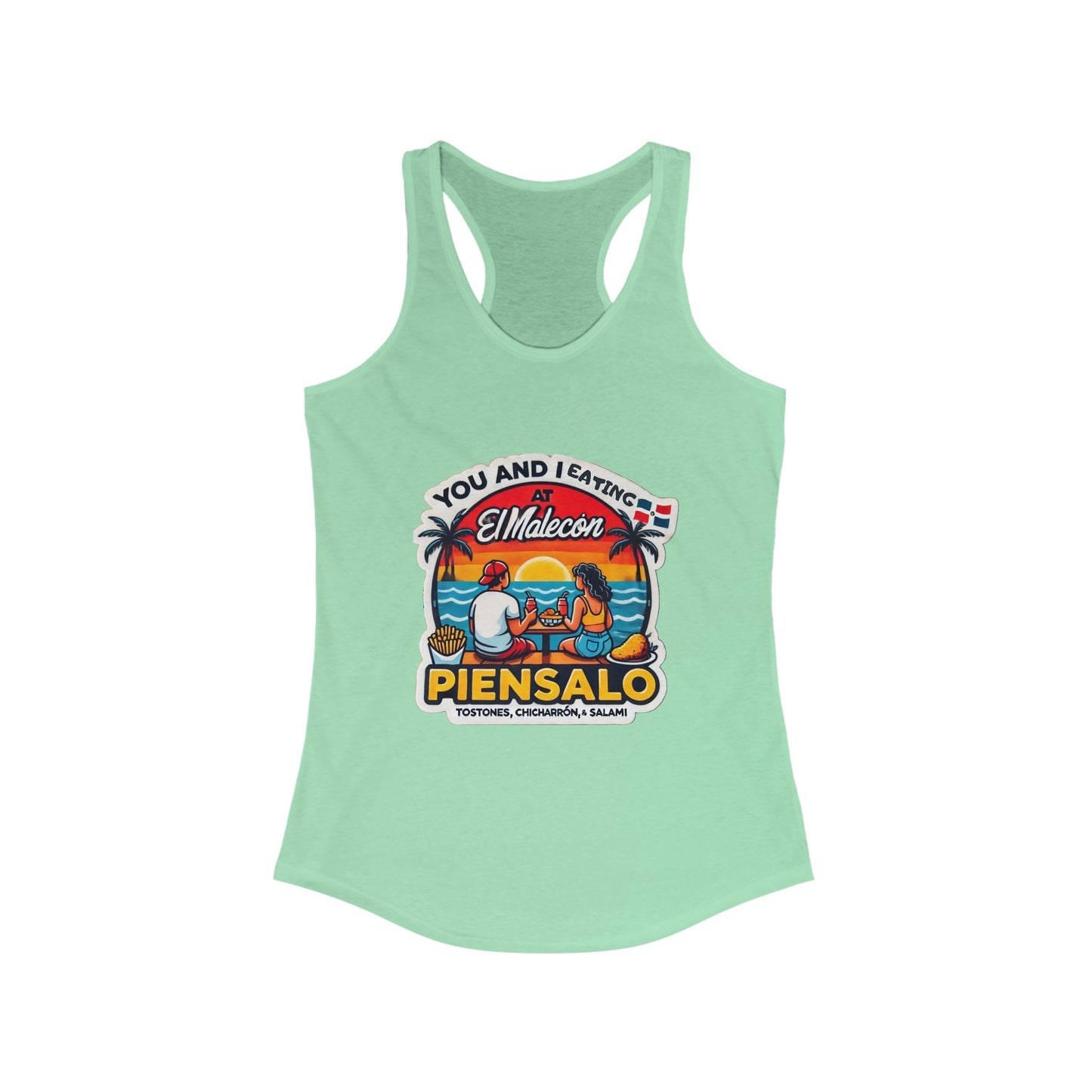 You and I Eating at the Malecón - Women's Ideal Racerback Tank