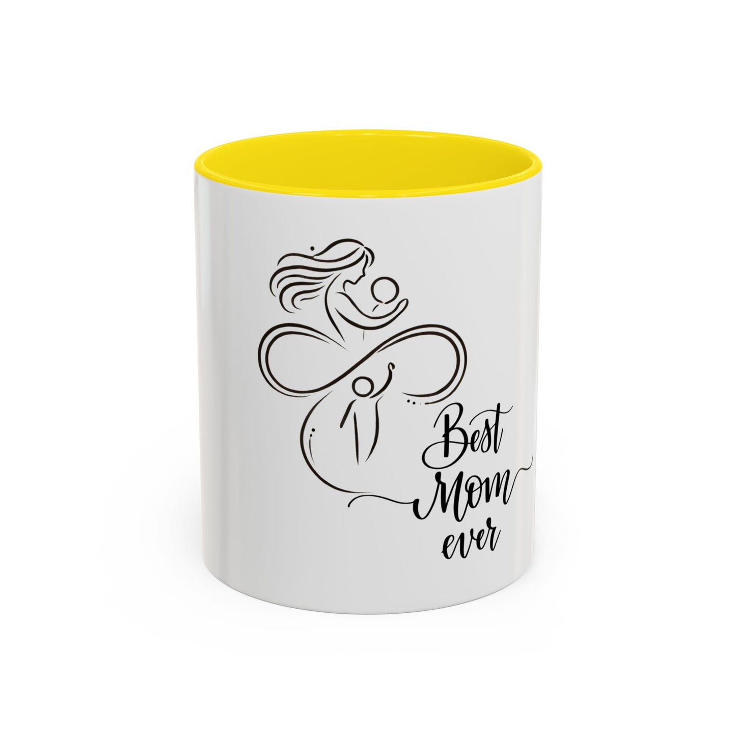 Best Mom Ever 2 Accent Coffee Mug - Perfect Gift for Mother's Day