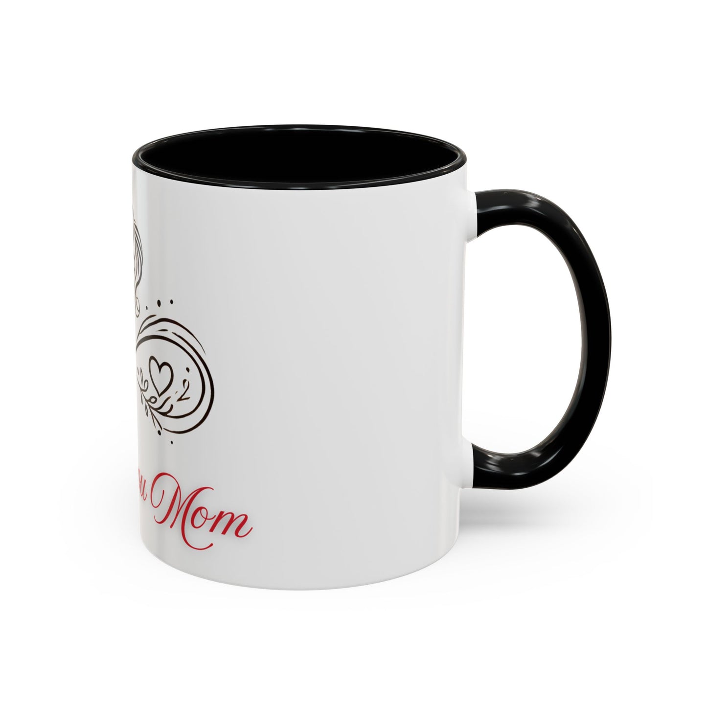 I Love You Mom Accent Coffee Mug - Perfect Gift for Mother's Day