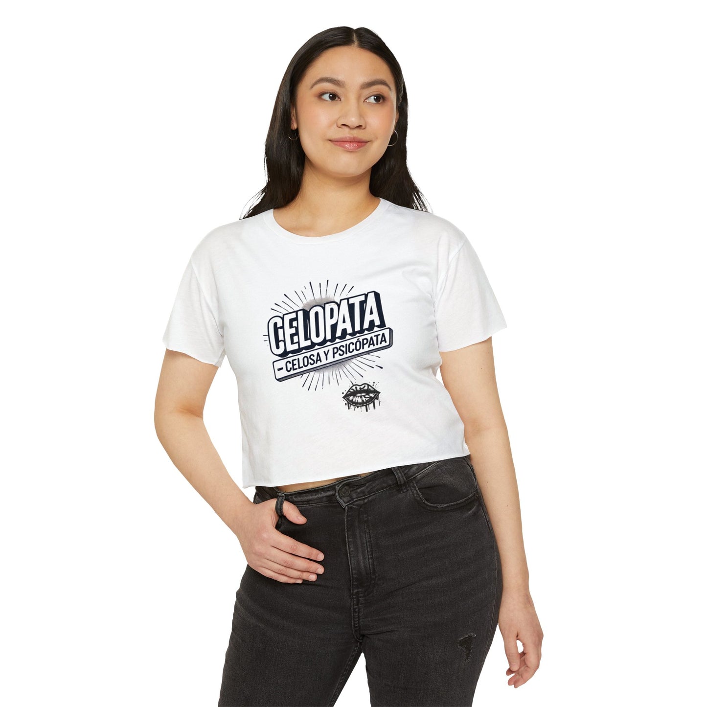 Celopata Celosa & Psicópata Crop Top for Women - Fun & Stylish Graphic Tee