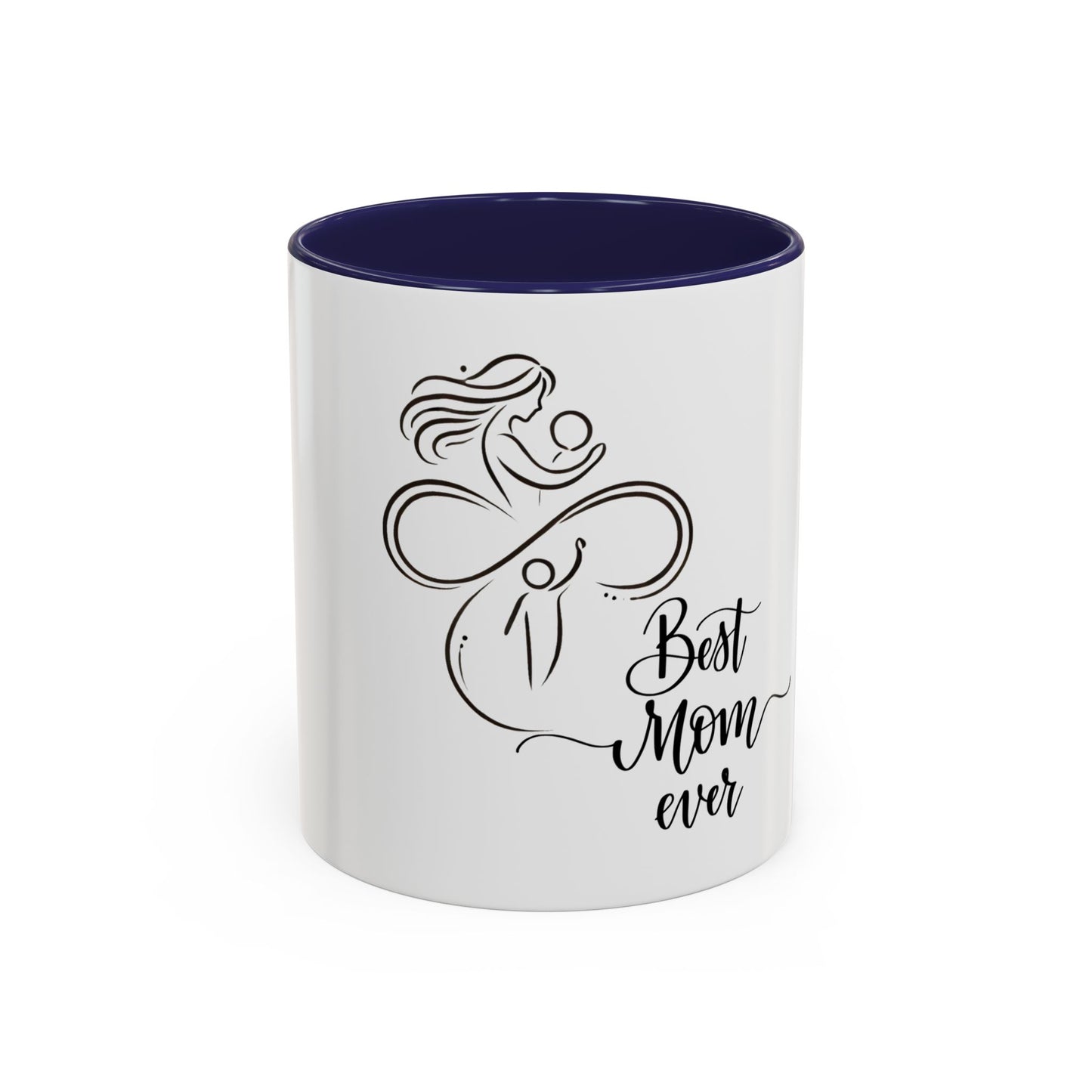 Best Mom Ever 2 Accent Coffee Mug - Perfect Gift for Mother's Day