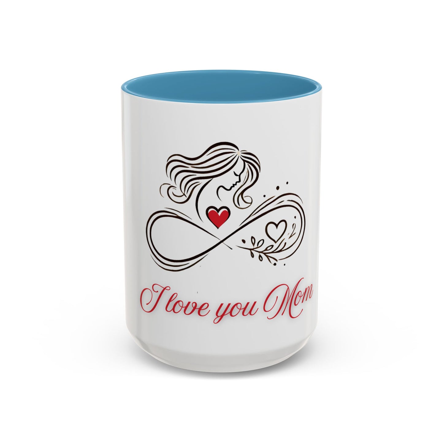 I Love You Mom Accent Coffee Mug - Perfect Gift for Mother's Day