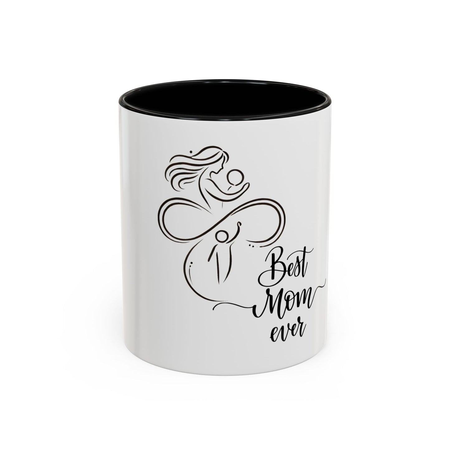 Best Mom Ever 2 Accent Coffee Mug - Perfect Gift for Mother's Day