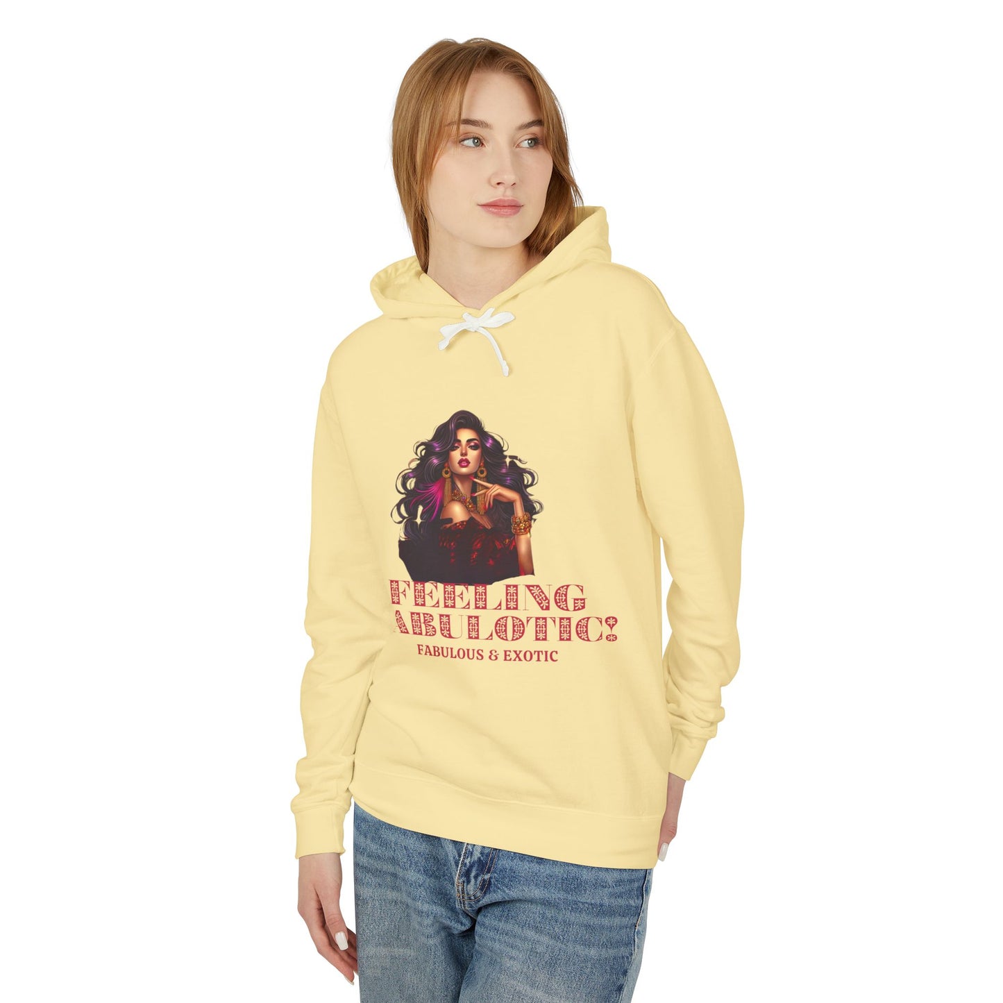 FEELING FABULOTIC 1- Unisex Lightweight Hooded Sweatshirt