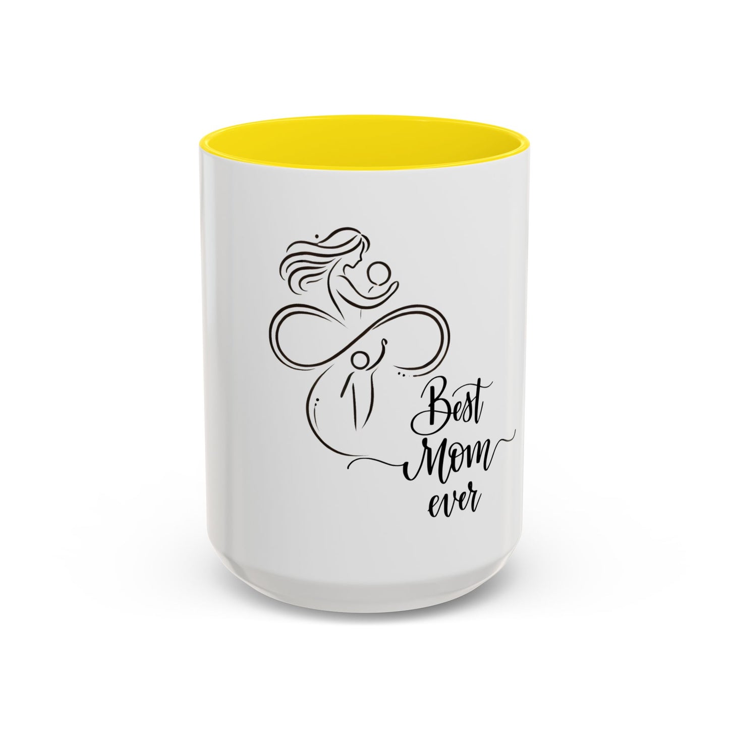 Best Mom Ever 2 Accent Coffee Mug - Perfect Gift for Mother's Day