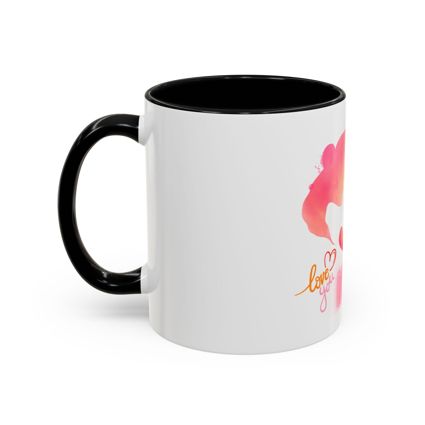 I Love you MOM Accent Coffee Mug - Perfect Gift for Mother's Day