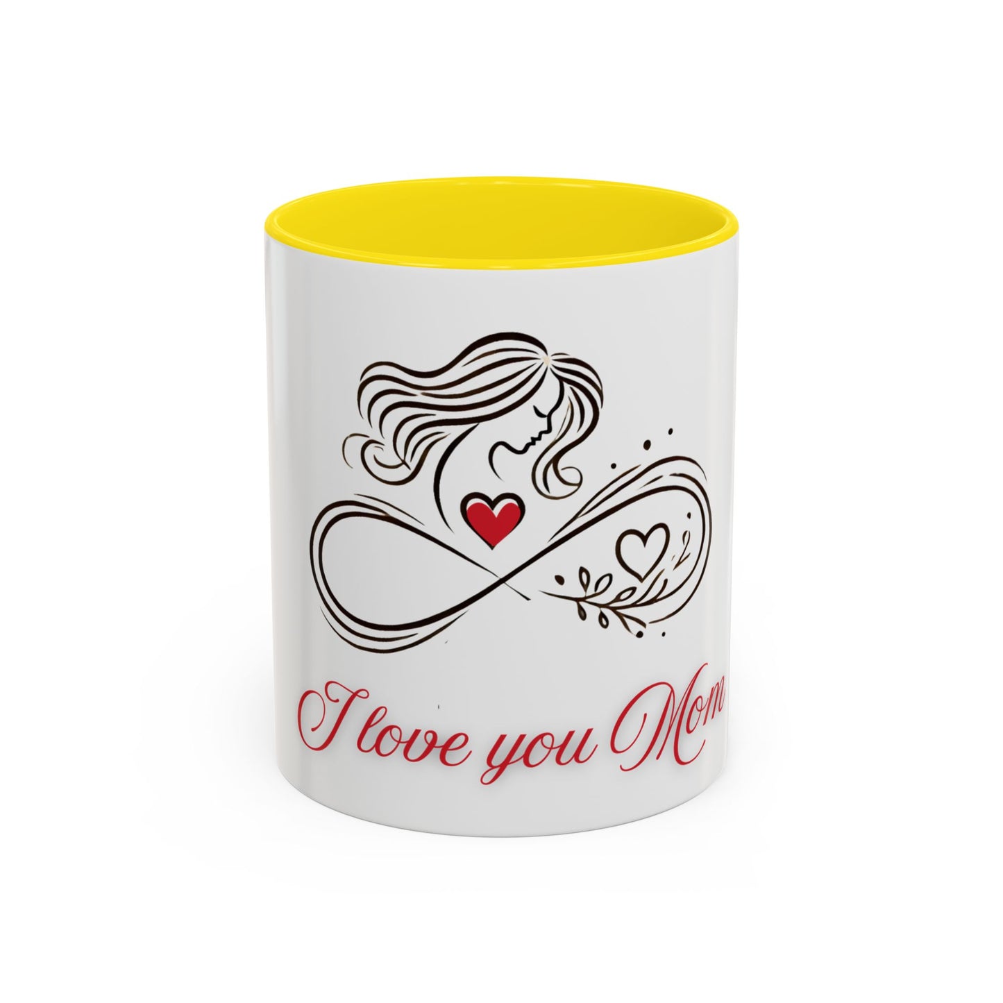 I Love You Mom Accent Coffee Mug - Perfect Gift for Mother's Day