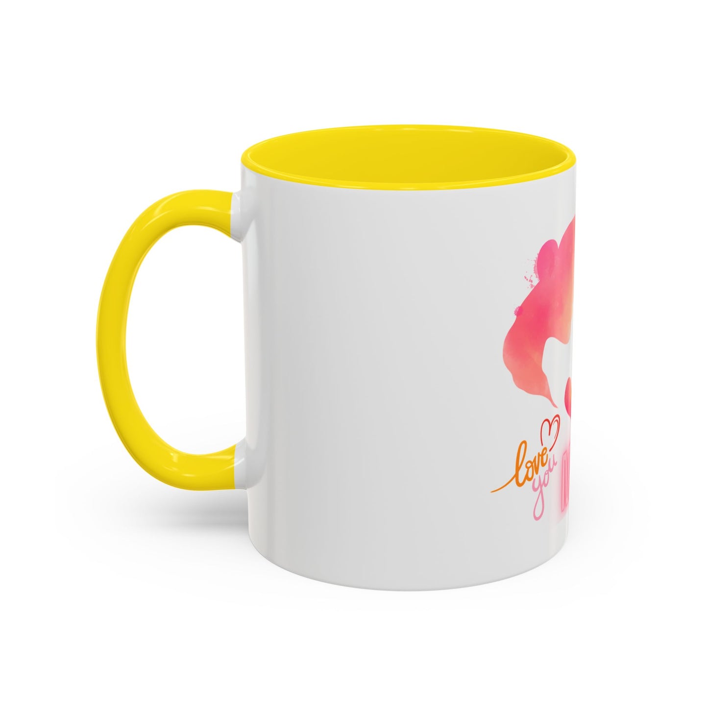 I Love you MOM Accent Coffee Mug - Perfect Gift for Mother's Day