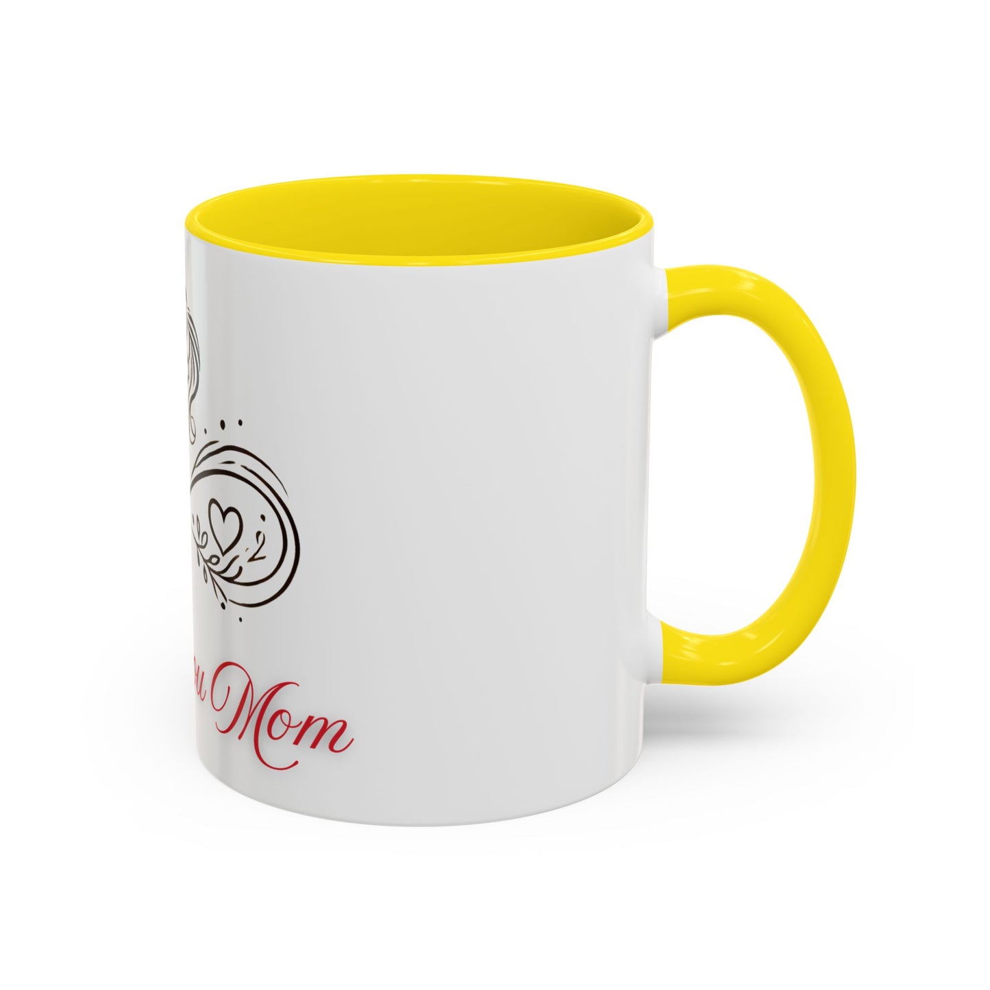 I Love You Mom Accent Coffee Mug - Perfect Gift for Mother's Day