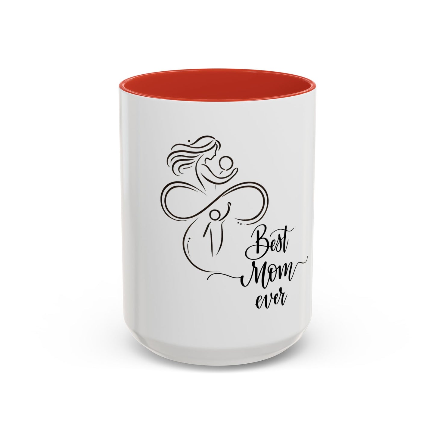 Best Mom Ever 2 Accent Coffee Mug - Perfect Gift for Mother's Day
