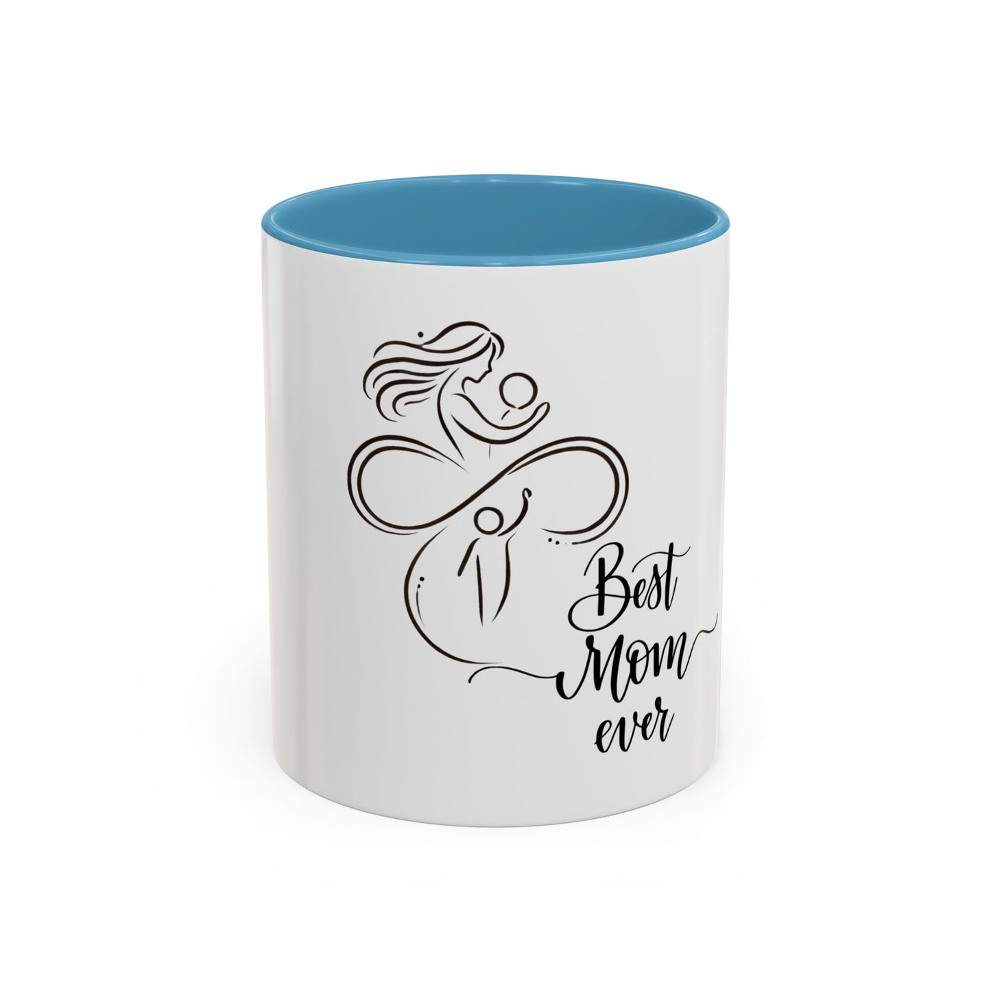 Best Mom Ever 2 Accent Coffee Mug - Perfect Gift for Mother's Day