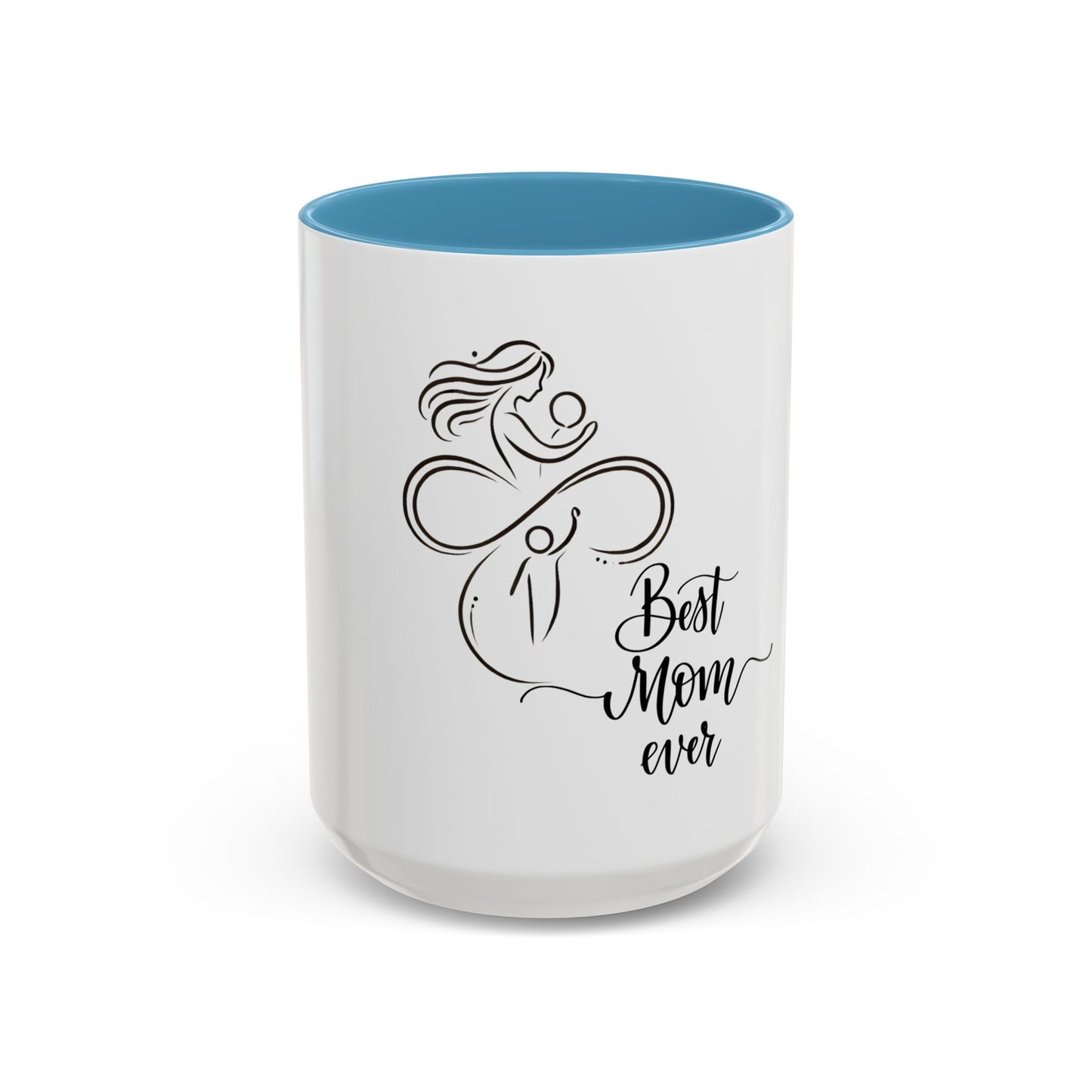 Best Mom Ever 2 Accent Coffee Mug - Perfect Gift for Mother's Day