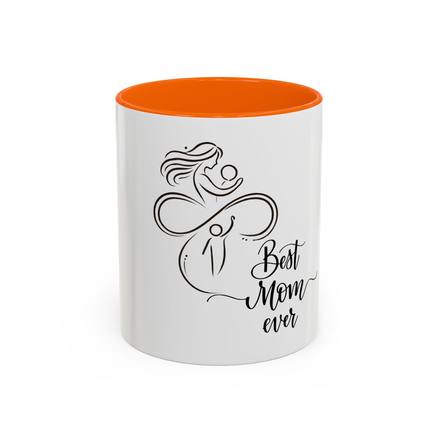 Best Mom Ever 2 Accent Coffee Mug - Perfect Gift for Mother's Day