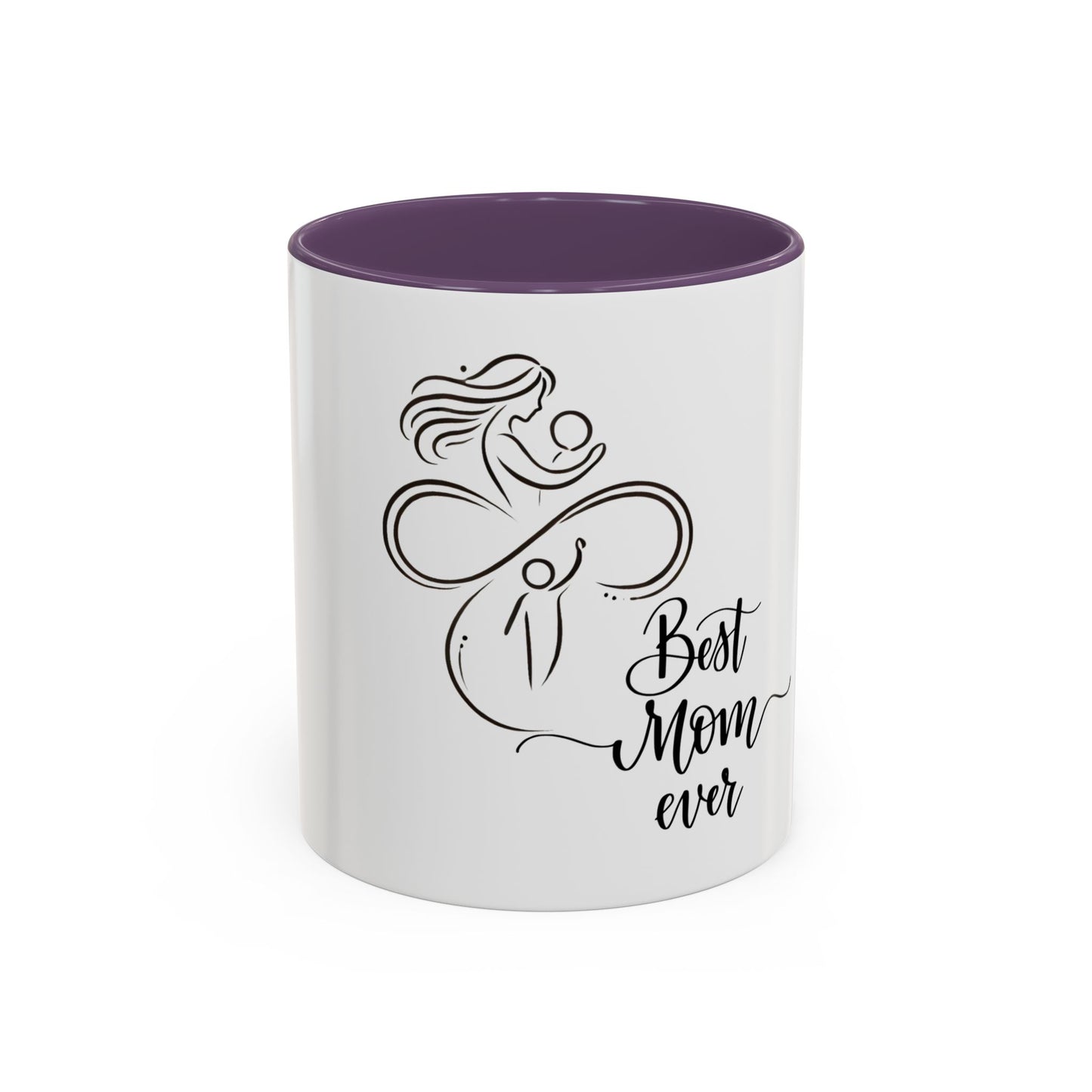 Best Mom Ever 2 Accent Coffee Mug - Perfect Gift for Mother's Day